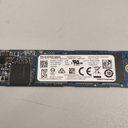 東芝鎧俠 KIOXIA 1TB M.2 NVMe SSD