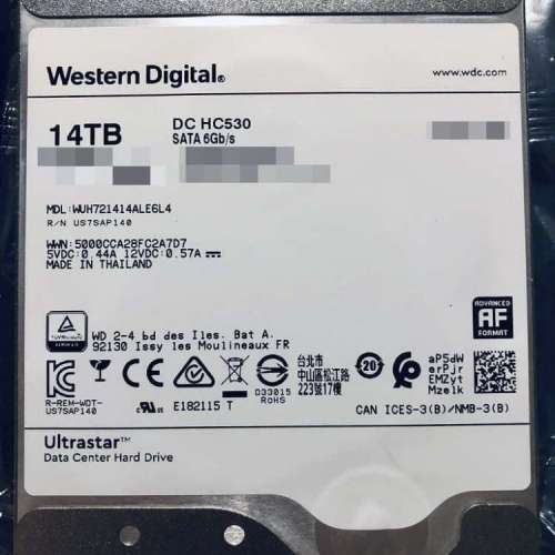 WD Ultrastar DC HC530 14TB