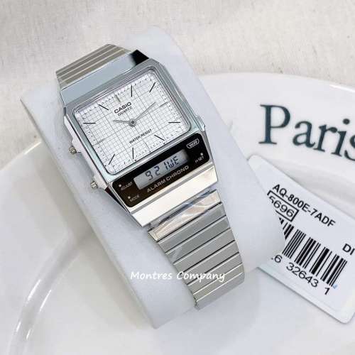 Montres Company 香港註冊公司(32年老店) 卡西歐 CASIO 網格圖案 不鏽鋼 條狀指針 ...