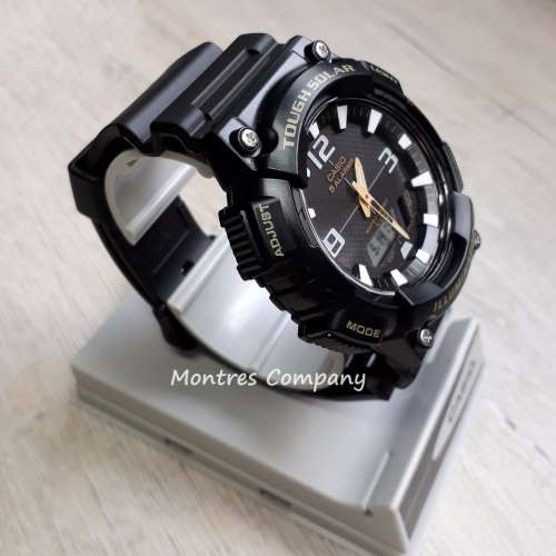 Montres Company 香港註冊公司(32年老店) 卡西歐 CASIO太陽能 黑色 AQS810 AQ-S810...