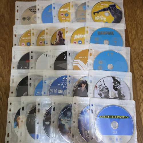 藍光影碟，部分無中文字幕，共26隻