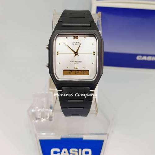 Montres Company 香港註冊公司(32年老店) 卡西歐 CASIO 電話備忘錄 黑白銀色 AW48 ...