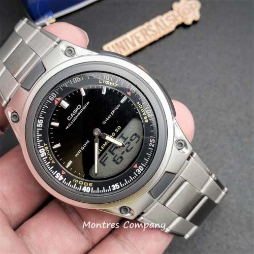 Montres Company 香港註冊公司(32年老店) 卡西歐 CASIO Data Bank 不鏽鋼錶帶 AW-8...