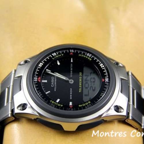 Montres Company 香港註冊公司(32年老店) 卡西歐 CASIO Data Bank 不鏽鋼錶帶 AW-8...