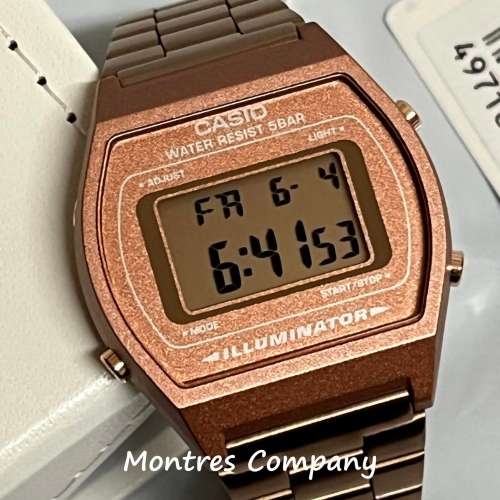 Montres Company 香港註冊公司(32年老店) 卡西歐 CASIO 玫瑰金不鏽鋼錶帶 珊瑚粉紅 ...