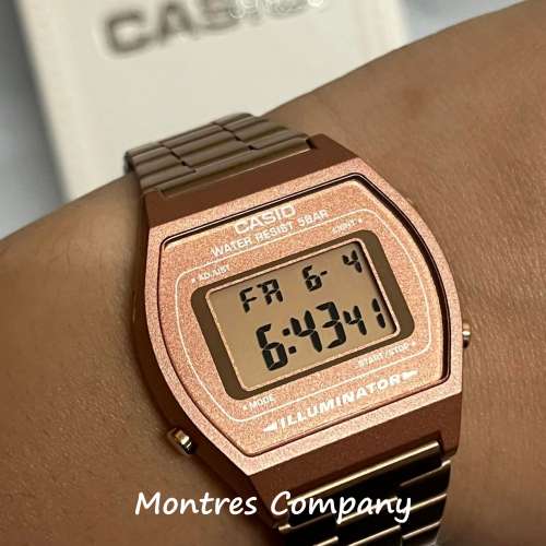Montres Company 香港註冊公司(32年老店) 卡西歐 CASIO 玫瑰金不鏽鋼錶帶 珊瑚粉紅 ...