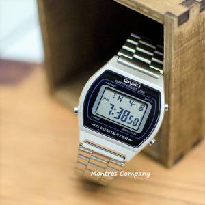 Montres Company 香港註冊公司(32年老店) 卡西歐 CASIO 不鏽鋼錶帶 黑銀色 細錶徑 ...