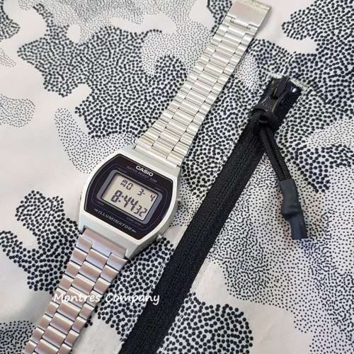 Montres Company 香港註冊公司(32年老店) 卡西歐 CASIO 不鏽鋼錶帶 黑銀色 細錶徑 ...