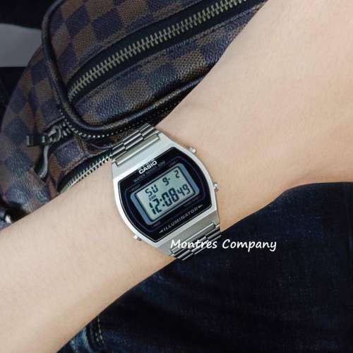 Montres Company 香港註冊公司(32年老店) 卡西歐 CASIO 不鏽鋼錶帶 黑銀色 細錶徑 ...