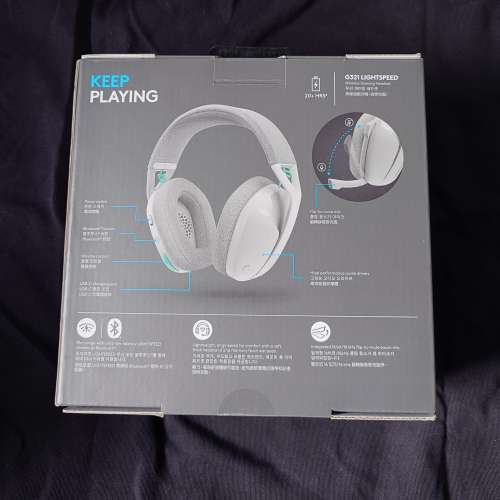 全新未開盒 LogitechG G321 LIGHTSPEED 無線遊戲耳機(白色)