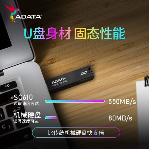全新未開 Adata SC610 500GB USB Portable SSD
