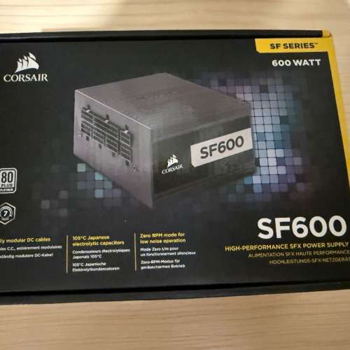 Corsair SF600 600W SFX Platinum 海盜船 白金 火牛 全模組線 PSU Power Supply Mi...