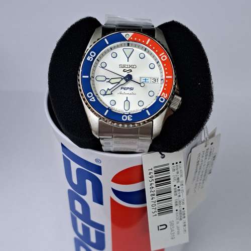 全新 精工 紅藍圈 百事錶 SEIKO PEPSI SBSA319