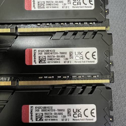 正品金士頓FURY野獸  DDR4 3200MHz 16G