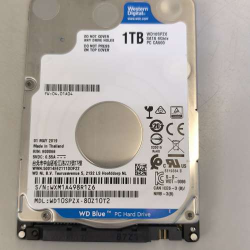 WD 1TB 2.5" SATA-3 Harddisk