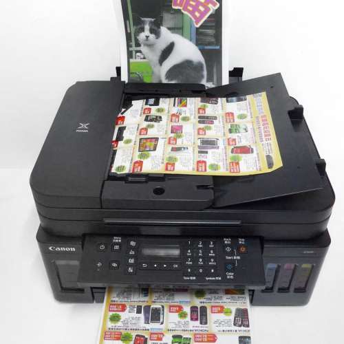 新淨合個人公司出單出稿性能良好2個墨盒機款入滿墨水Canon Pixma G7070加墨式多合一...