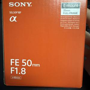 全新Sony 50 1.8
