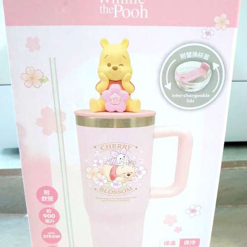 迪士尼 Winnie the Pooh 小熊維尼 3D公仔 不銹鋼保溫杯 900ml