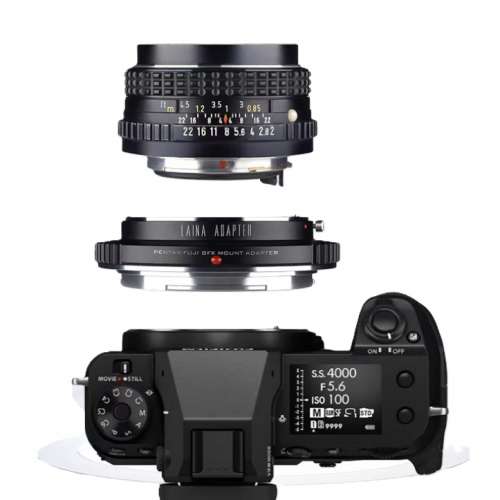 LAINA Pentax K Mount (PK) SLR Lens to Fujifilm G-Mount GFX Mirrorless Digital