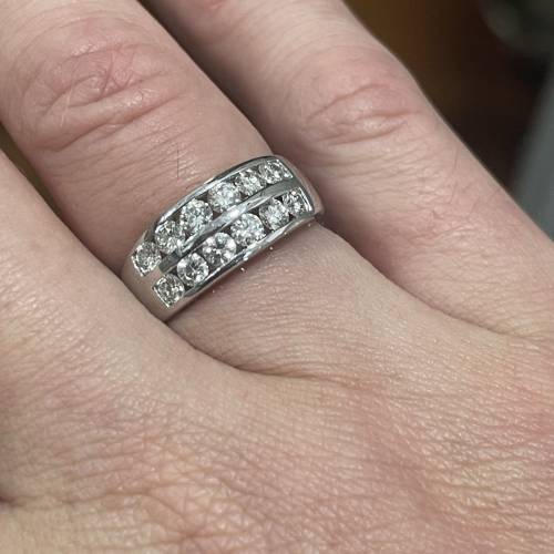 閃到爆😆 周大福 18K 750白金 1卡03鑽石戒指 13.5圈 重金 大體靚款 聖誕特價 平到...