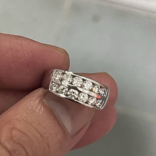 閃到爆😆 周大福 18K 750白金 1卡03鑽石戒指 13.5圈 重金 大體靚款 聖誕特價 平到...