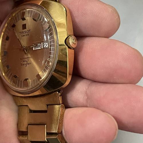 市場少有😆绝版TISSOT 全自动星期日曆机芯 膠鏡40mm大装 $2900
