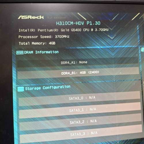 Intel G5400 H310CM-HDV 4gb 2400