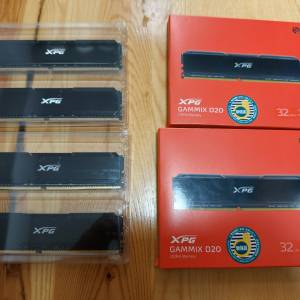 ADATA 威剛 XPG GAMMIX D20 AX4U3200732G16A-DCBK20 32GB*2 兩盒合共128GB