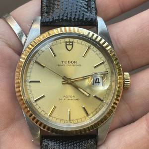 中古Tudor 金鋼 大針板 38mm 代用帶扣 $12800