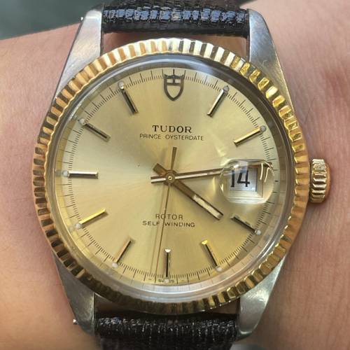 中古Tudor 金鋼 大針板 38mm 代用帶扣 $12800