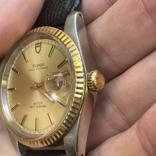 中古Tudor 金鋼 大針板 38mm 代用帶扣 $12800