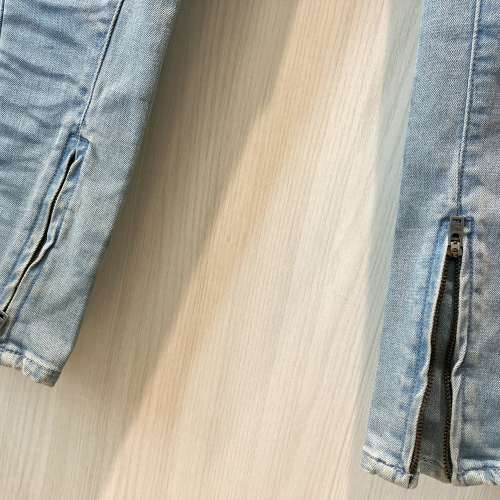 日本潮牌 Semantic Design Biker Jeans 男裝仿舊牛仔褲 淺藍色虎紋 Smart Casual