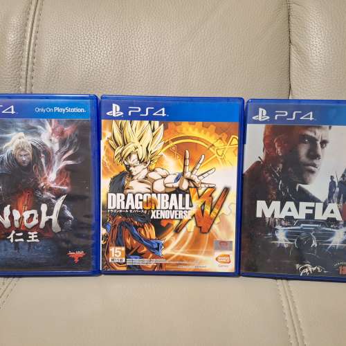 Playstation九成新 PS4 Mafia III Nioh 仁王 每盒90元 Dragonball Xenovers XV 80元