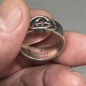 原裴正版 GUCCI 925純銀戒指 $880