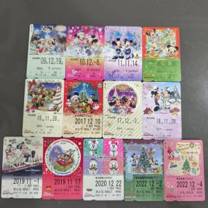 東京迪士尼車票 車飛 紀念卡 已使用 每張價唔同.