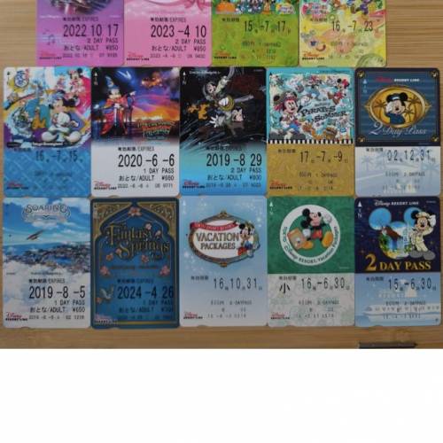 東京迪士尼車票 車飛 紀念卡 已使用 每張價唔同.
