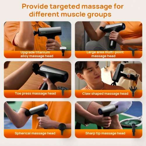 Philips Professional Massage Gun Electronic Massager Vibration x 6 Massage Heads