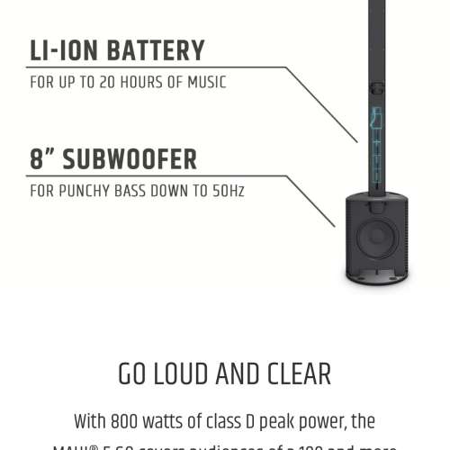 **（ Loud speaker )**  LD Systems MAUI 5 GO 100 column PA system 專業級便攜式音...