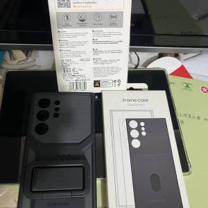 全新三星S23 ultra 原廠手機殼兩個+鏡頭貼