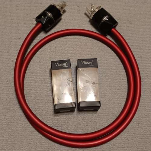 Oyaide Vondita-X 旗艦電源線 1.5M長配上Vibarg 镀銠美式头尾95%新（有單）$1950