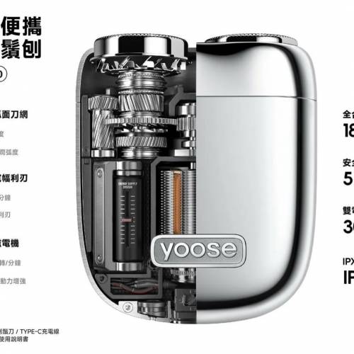 yoose Mini 2.0 - 全合金便攜式電動鬚刨【王一博同款】