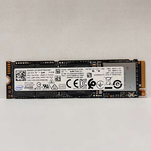 Intel 512GB SSD M.2 健康度95%良好 **不議價**
