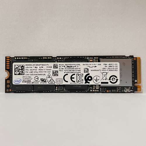 已賣出***Intel 512GB SSD M.2 健康度 100%良好 **不議價**