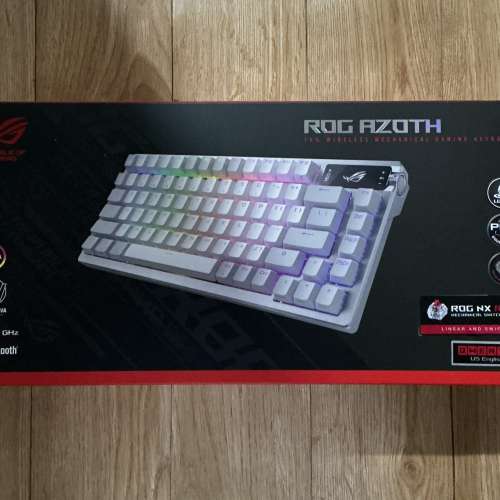 ASUS ROG Azoth NX 無線機械遊戲鍵盤紅軸 (白色)