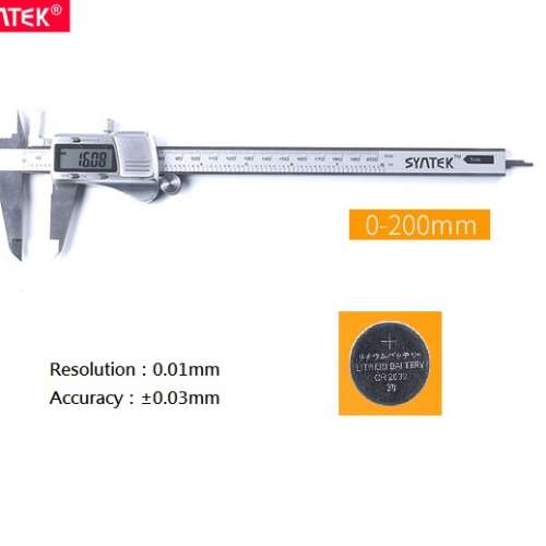 SYNTEK Stainless Steel Digital Metal Fraction Caliper (全不鏽鋼電子卡尺) - CR...