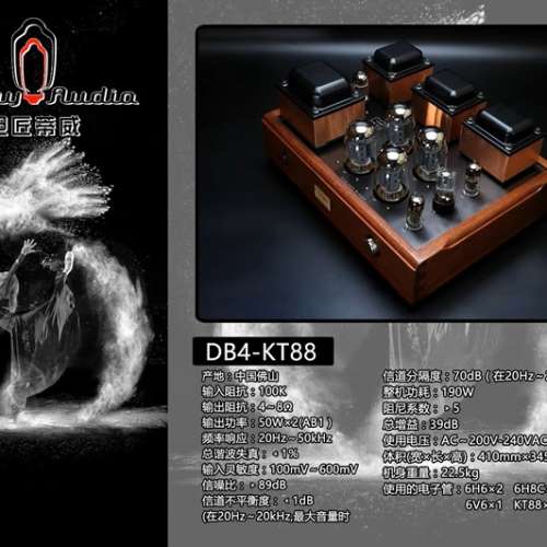 Diowy Audio DB4-KT88 (沒有任何真空管跟隨)