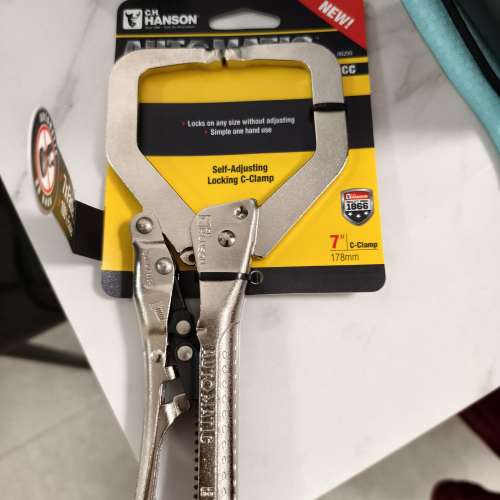 全新hanson 7寸 自鎖功能c型大力鉗