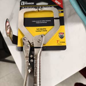 全新hanson 7寸 自鎖功能c型大力鉗