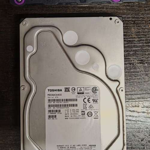 Toshiba 3.5吋 SATA 4TB Hard disk