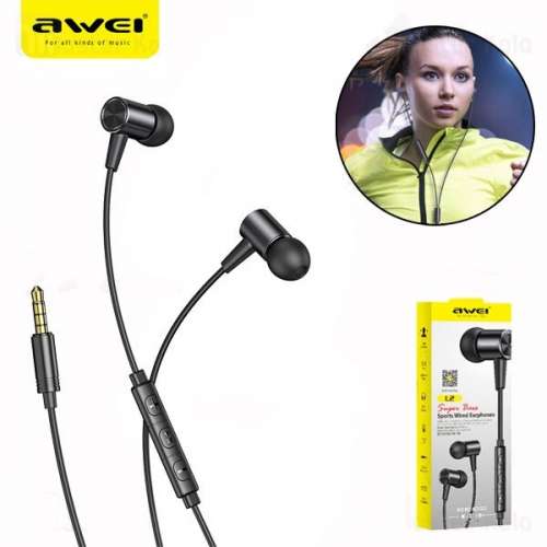 全新Awei L2 Super Bass 3.5mm帶控制黑色免提入耳式耳機 (附包裝盒）